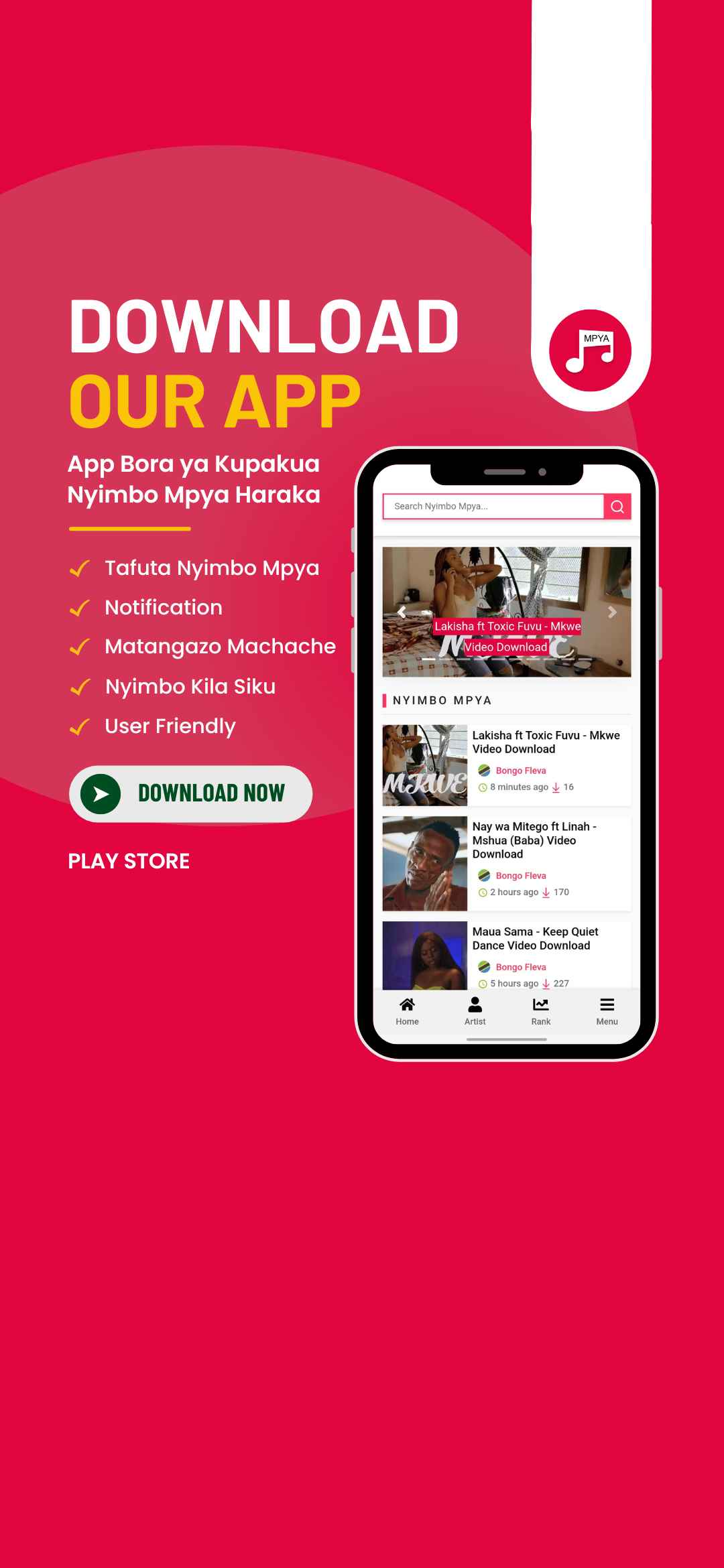 Nyimbo Mpya Screenshot