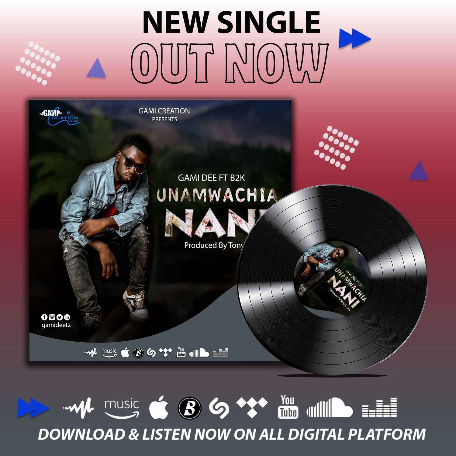 Gami Dee ft B2K Mnyama - Unamwachia Nani Mp3 Download