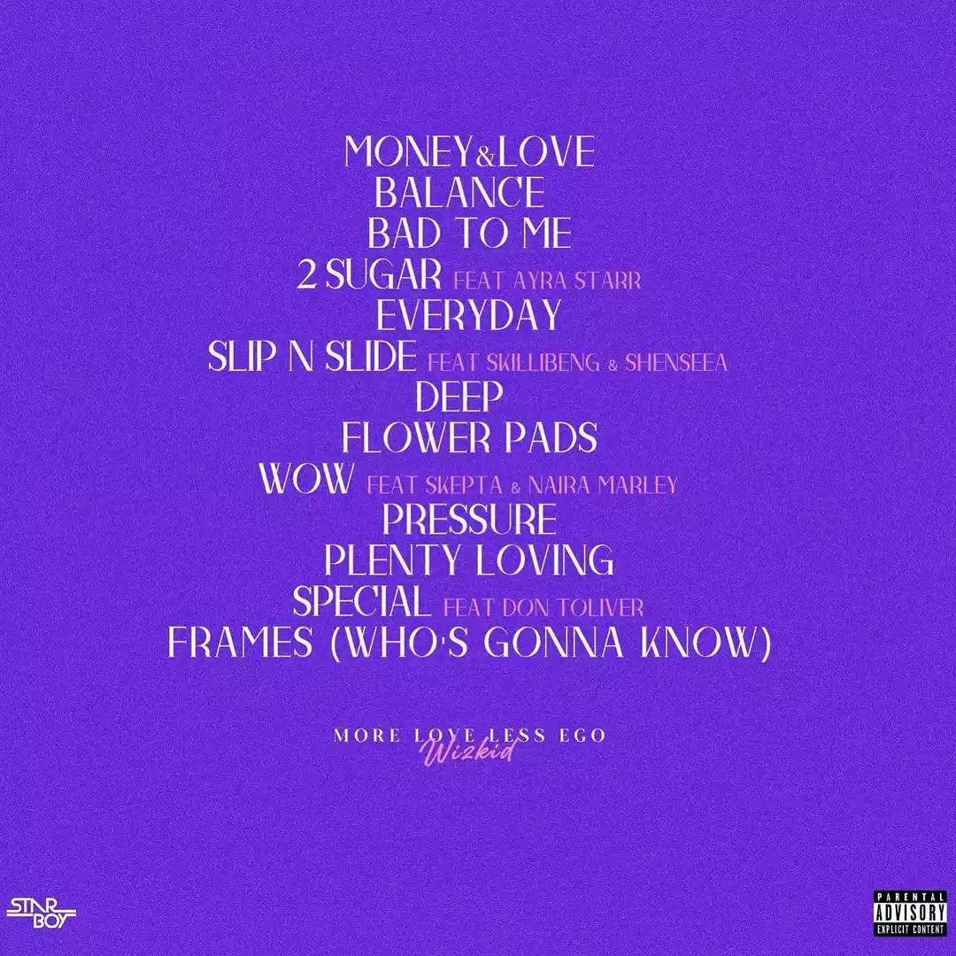 Wizkid - More Love, Less Ego Tracklist