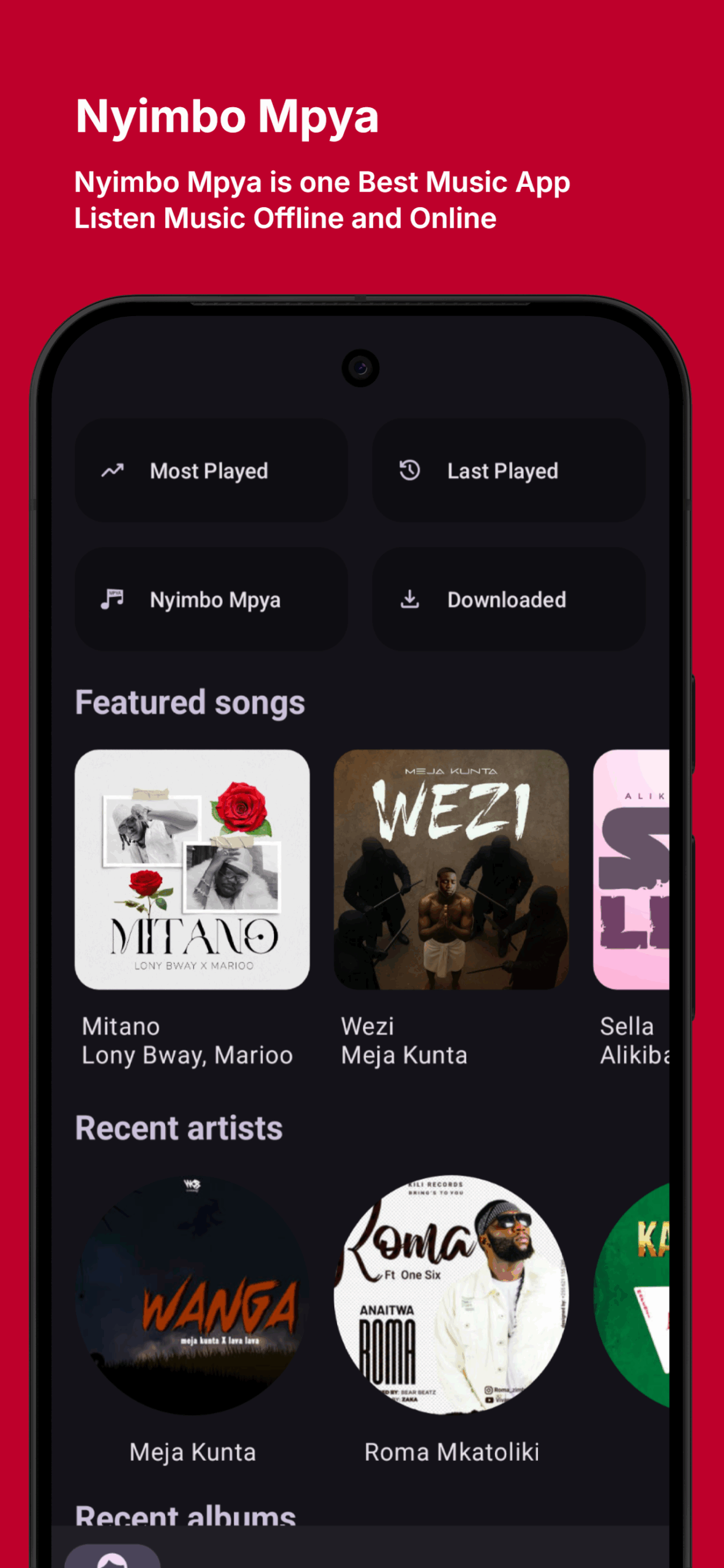 Sikiliza Muziki Bila Internet Nyimbo Mpya App